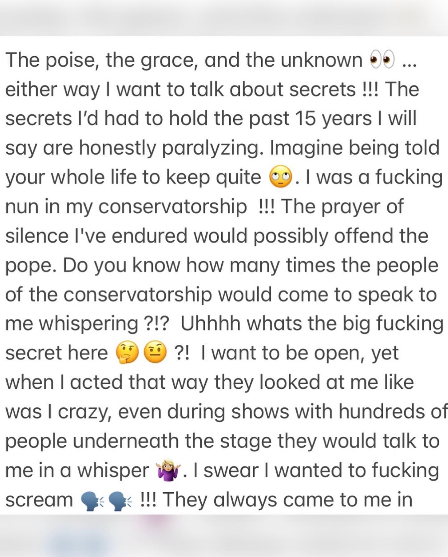 Britney Spears' May 7 post