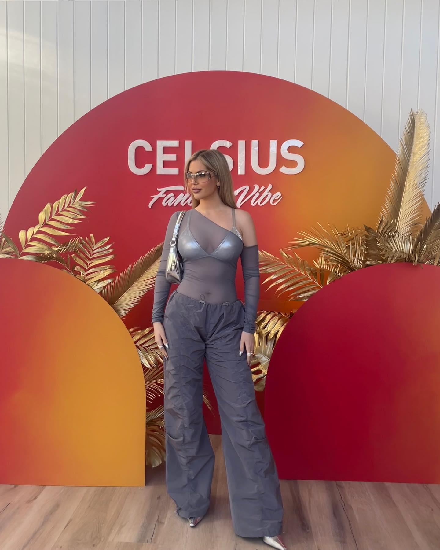 Sophia Pierson gives Y2K vibes in a see-through shirt