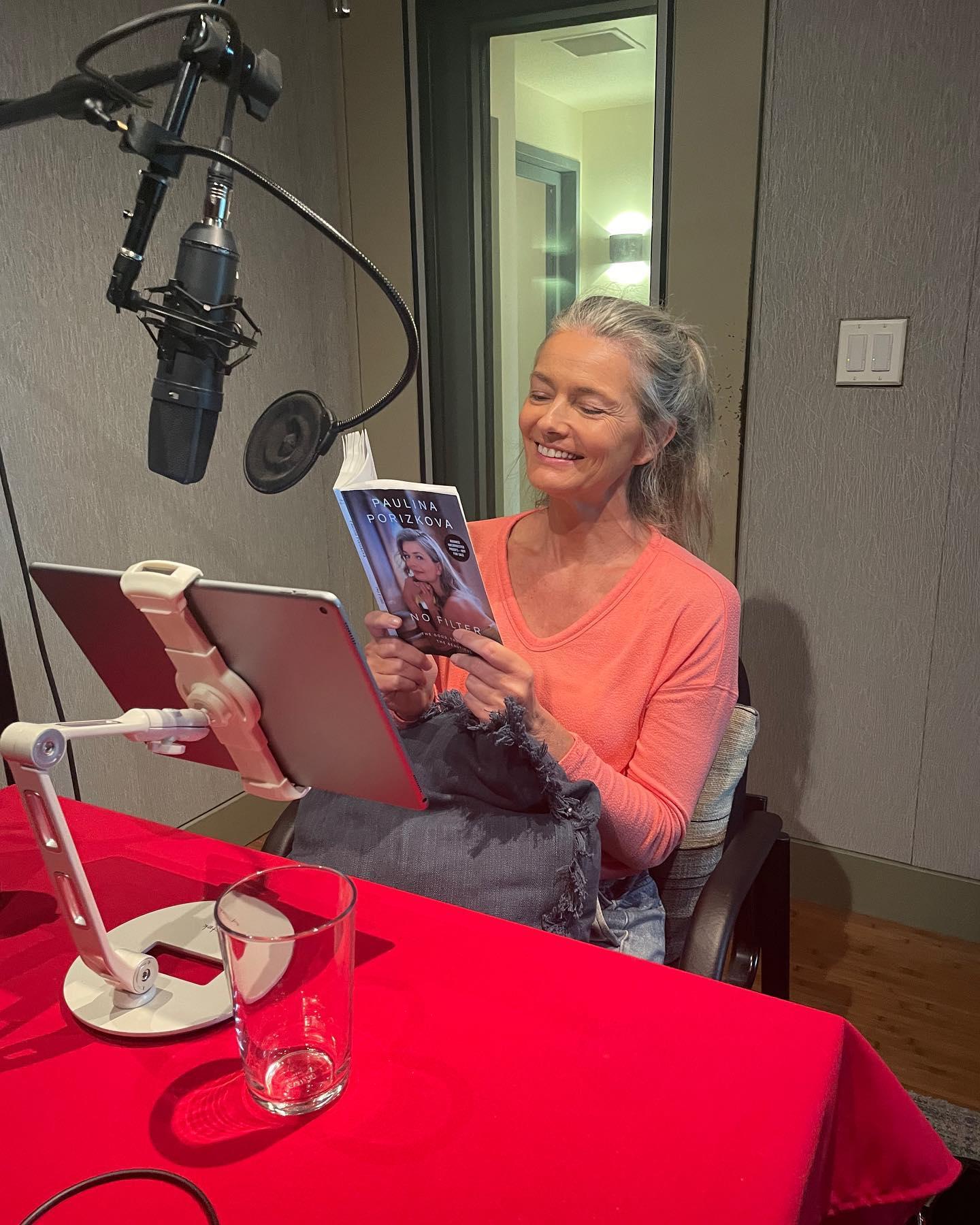 Paulina Porizkova records the audio version of "No Filter"
