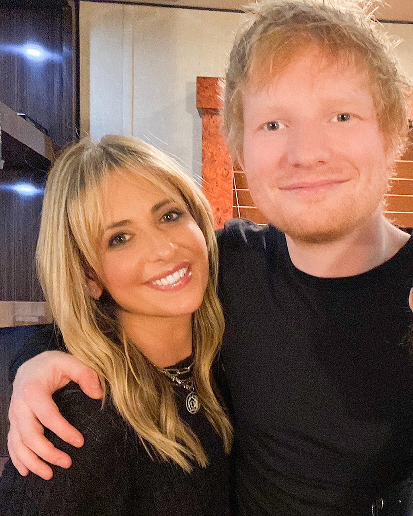 Sarah Michelle Gellar and Ed Sheeran