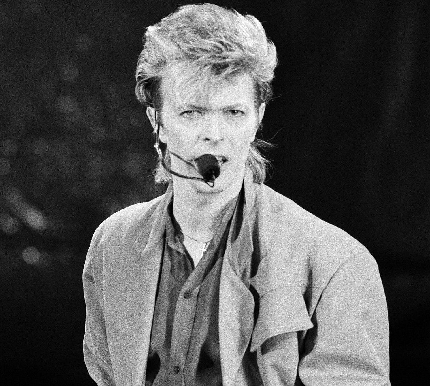 British pop singer David Bowie pictured performing in concert at Wembley. 20th June 1987.