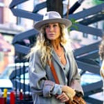 Sarah Jessica Parker on the film set of the apos And Just Like That apos