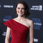 Daisy Ridley wearing an Oscar de la Renta dress arrives at the World Premiere Of Disney's 'Star Wars: The Rise Of Skywalker'