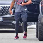 Dwayne apos The Rock apos Johnson heads to a movie set in Santa Monica