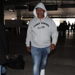 Mike Tyson is seen at LAX in Los Angeles, California.
