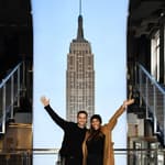 Tayshia Adams and Zac Clark at Empire State Building-NYC