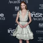 Phoebe Dynevor wearing a Louis Vuitton dress arrives at the 6th Annual InStyle Awards 2021