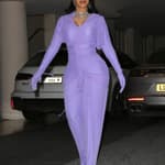 Cardi B is seen dressed in lilac outfits in Paris