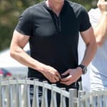 Tarek El Moussa gets some fresh air from a ventilator on 'Extra!'