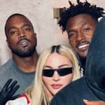 Julia Fox, Kanye West, Madonna, Antonio Brown, and Floyd Mayweather hanging out.