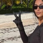 Kim Kardashian MELTS Instagram In Black Bikini Amid Sex Tape Drama!