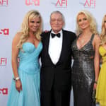 Holly Madison, Hugh Hefner, Bridget Marquardt, and Kendra Wilkin