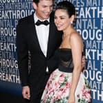 Ashton Kutcher and wife Mila Kunis arrive at the 2018 Breakthrough Prize Ceremony