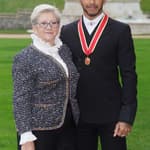 Lewis Hamilton and mom Carmen Larbalestier at Windsor Castle