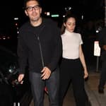 Emmy Rossum and Sam Esmail are spotted leaving Italian Restaurant Madeo after having a romantic dinner date