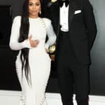 Lauren London and Nipsey Hussle at the 2019 Grammy Awards