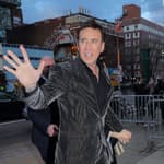 Nicolas Cage and his wife Riko Shibata seen arriving at the quot The Unbearable Weight of Massive Talent quot premiere in New York City on April 10 2022