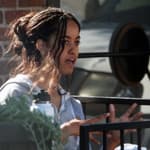 Malia Obama is seen out with a friend grabbing a coffee on Melrose Place
