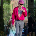 Machine Gun Kelly was spotted leaving his hotel in New York City