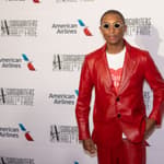 Pharrell Williams arrives on the red carpet for the Songwriters Hall of Fame 2022 51st Induction and Awards Gala at the New York Marriott Marquis Hotel in New York City on June 16, 2022.