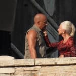 Vin Diesel and Helen Mirren filming Fast & Furious in Rome