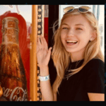 Gabby Petito in front of Zoltar machine