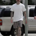 Adam Levine shows off his unique style as he takes a walk in Miami