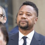 October 15, 2019, New York, United States: Actor Cuba Gooding Jr. listens as attorney Mark Heller addresses press after arraignment in Manhattan's New York State Supreme Court. 15 Oct 2019