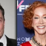 Portraits of Elon Musk and Kathy Griffin