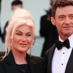 Hugh Jackman and Deborra-Lee Furness attend "The Son" red carpet at the 79th Venice International Film Festival