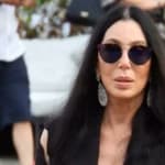 Cher is seen out for a walk with friends in the Italian resort of Portofino