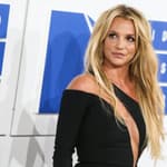 Britney Spears wearing a Julien MacDonald dress, H Stern jewels, and Christian Louboutin shoes arrives at the 2016 MTV Video Music Awards