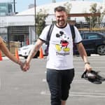 Brian Austin Green all smiles with Sharna Burgess as they head into practice