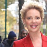Katherine Heigl seen wearing all red while making an appearance on The View