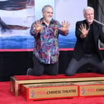 James Cameron And Jon Landau Hand And Footprint In Cement Ceremony