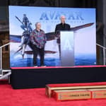 Avatar: The Way of Water - James Cameron And Jon Landau Hand And Footprint In Cement Ceremony