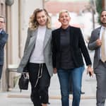 Portia de Rossi and Ellen DeGeneres at apos Kimmel apos