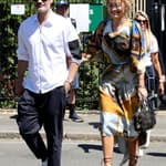 Various celebrities arriving for Wimbledon final day