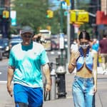 Emily Ratajkowski was seen taking a stroll with her husband Sebastian Bear-McClard in NYC