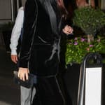 Camila Morrone looks stylish in a black velvet suit as heading to Albie Awards at New York Public Library in New York City