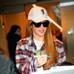 Shakira and her sons Sasha and Milan Pique Mebarak seen departing via JFK Airport in New York