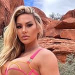 Kindly Myers poses at Red Rock Canyon