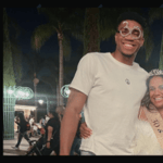 Giannis Antetokounmpo and Mariah Riddlesprigger