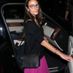 Jordana Brewster looked pretty in pink while leaving dinner at apos Craigs apos Restaurant in West Hollywood CA