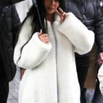 Kim Kardashian seen at a rainy London eye with her kids filming for her new tv series