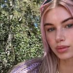Brittan Byrd shows off her pink hair