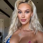 Veronika Rajek taking a selfie in her star-spangled bikini.