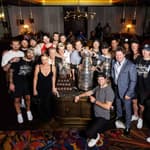 Las Vegas Golden Knights Bring All Three Championship Trophies To Party At Circa