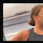Lady freaks out on plane