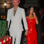 Megan Fox and Machine Gun Kelly arrived at Salumeria Rosi for dinner after they attended at The Tribeca Film Festival at The Beacon Theatre in New York City